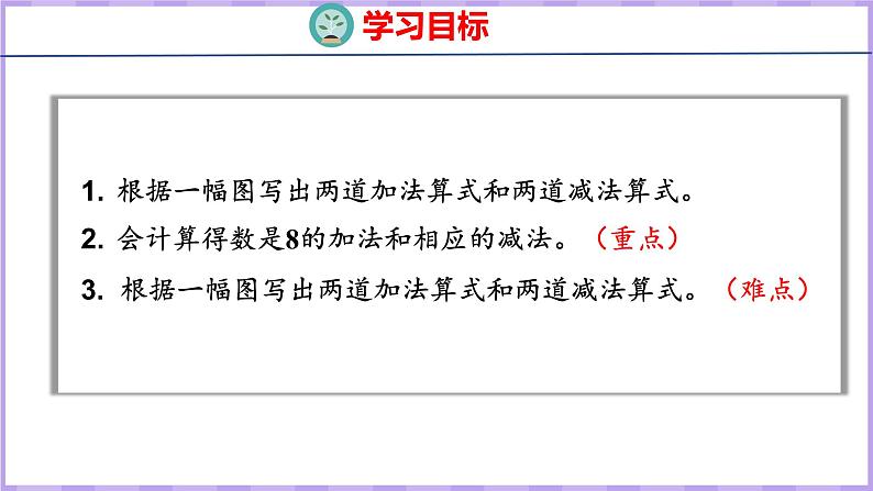 8.6 得数是8的加法和相应的减法（课件）苏教版数学一年级上册第2页