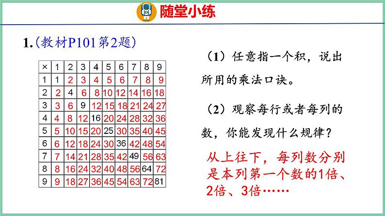 9.2 表内乘法（课件）人教版数学二年级上册第6页