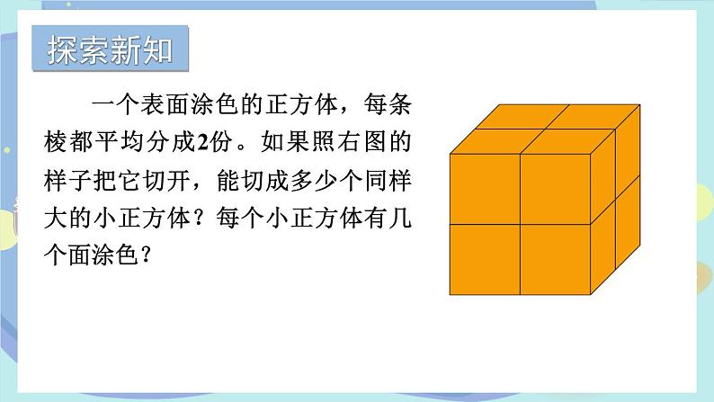 苏教版数学6年级上册 一 长方体和正方体   综合与实践 表面涂色的正方体 PPT课件第2页