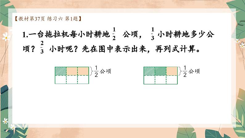 苏教版数学6年级上册 二 分数乘法   练习六 PPT课件第2页