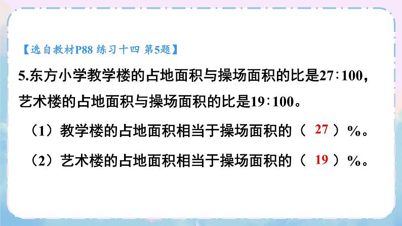 苏教版数学6年级上册 六 百分数   练习十四 PPT课件第6页