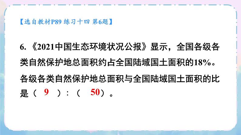 苏教版数学6年级上册 六 百分数   练习十四 PPT课件第7页