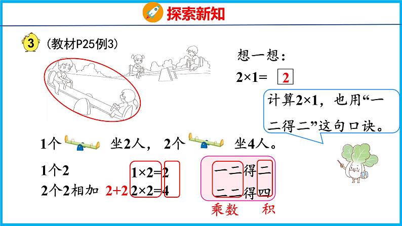 3.2 1～4的乘法口诀（课件）苏教版数学二年级上册第5页