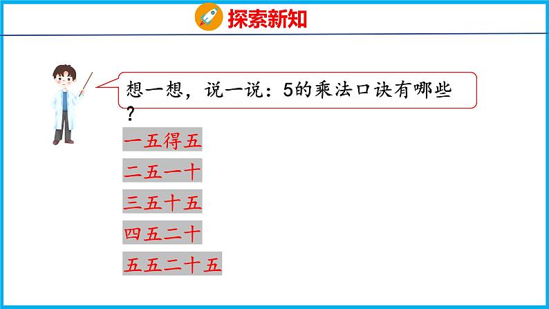 3.3 5的乘法口诀（课件）苏教版数学二年级上册第7页