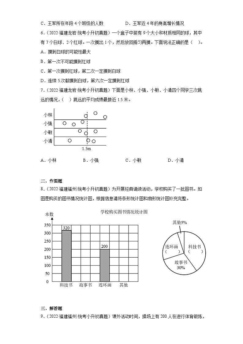 小升初知识点分类汇编（福建）-10统计和概率（试题）-六年级数学下人教版第2页