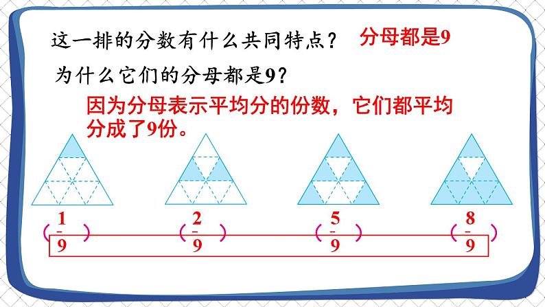 苏教版数学3年级上册 七 分数的初步认识（一） 第2课时 认识几分之几 PPT课件07