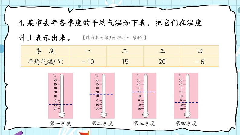 苏教版数学5年级上册 一 负数的初步认识 练习一 PPT课件第5页