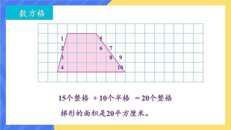 苏教版数学5年级上册 二 多边形的面积 第3课时 梯形面积的计算方法 PPT课件07