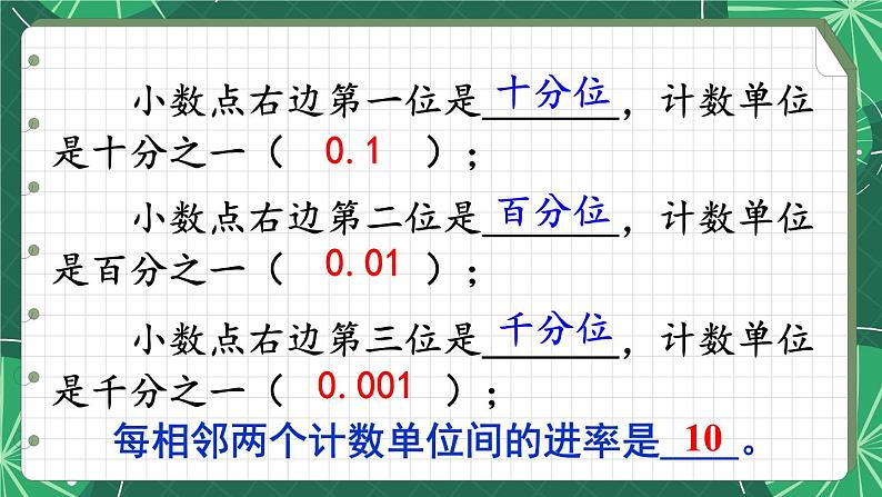 苏教版数学5年级上册 三 小数的意义和性质 第2课时 小数的意义及读写（2） PPT课件第8页