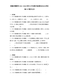 安徽省铜陵市2021-2022两年小升初数学真题知识点分类汇编-01数的认识