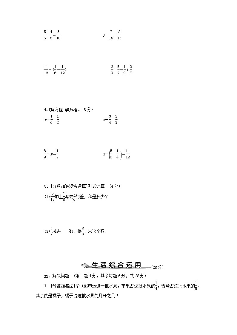 2023五年级数学下册数与代数专项复习卷新人教版03