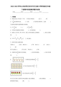 2022-2023学年山东省枣庄市市中区立新小学青岛版五年级下册期中阶段测评数学试卷（含答案解析）