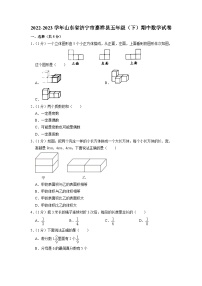 山东省济宁市嘉祥县2022-2023学年五年级下学期期中数学试卷