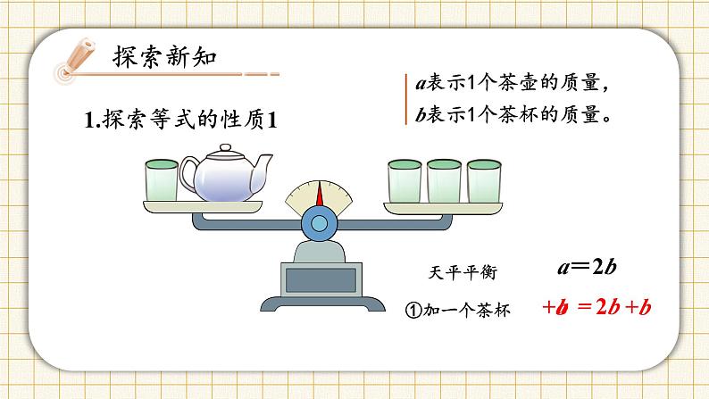 人教版数学5年级上册 5.2   第2课时 等式的性质  PPT课件+教案+导学案04