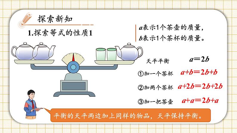 人教版数学5年级上册 5.2   第2课时 等式的性质  PPT课件+教案+导学案06