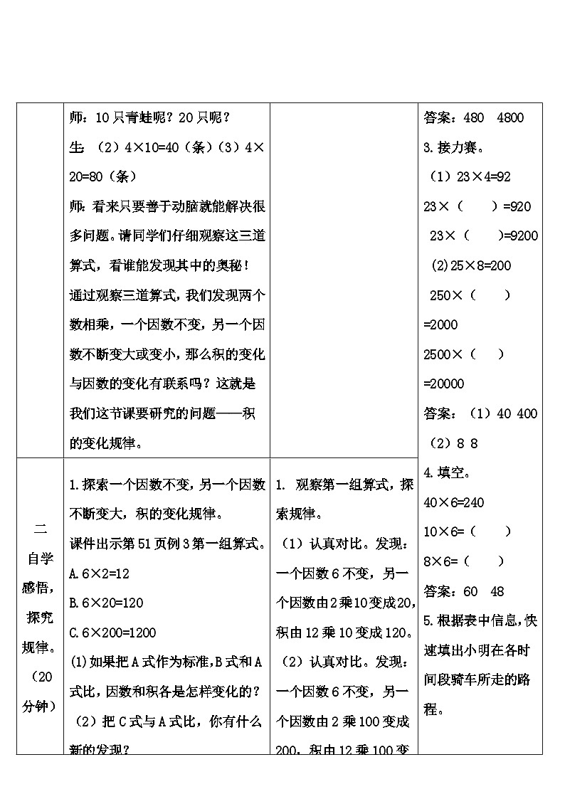 第3课时 积的变化规律 导学案第3页
