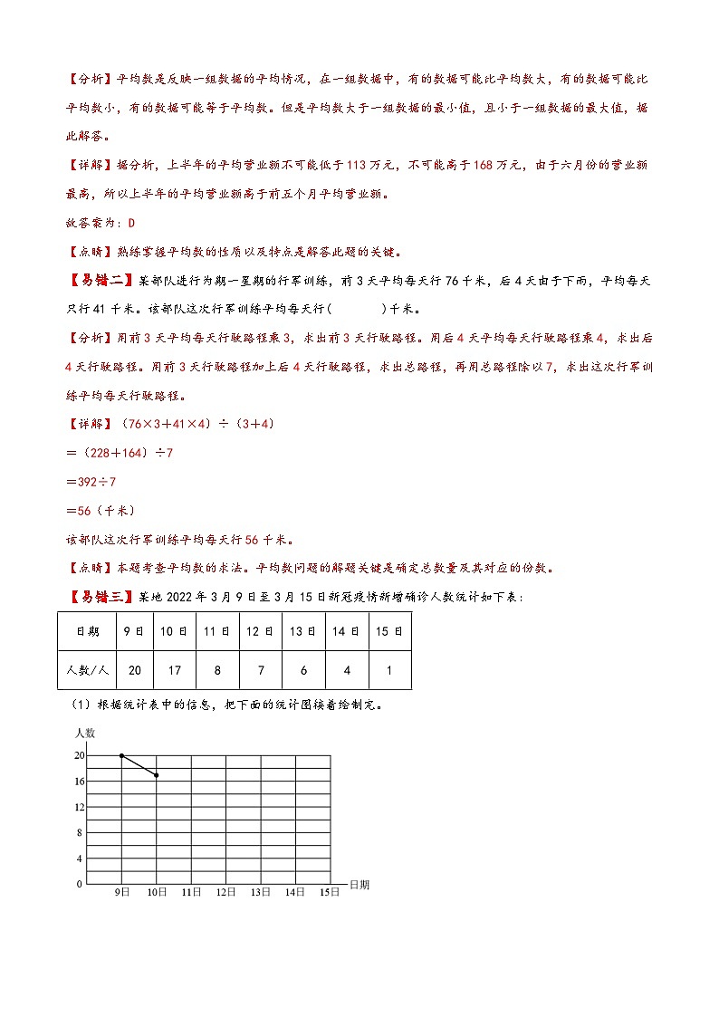 第14讲 平均数——2022-2023学年四年级数学下册期末专项复习（北师大版）（含答案）第2页