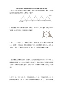 人教版六年级下册数学 应用题专题专练（无答案）