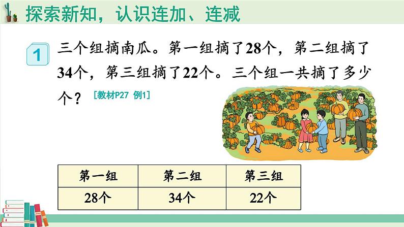 人教版数学2年级上册 2.3  第1课时 连加 连减  PPT课件+教案+导学案04