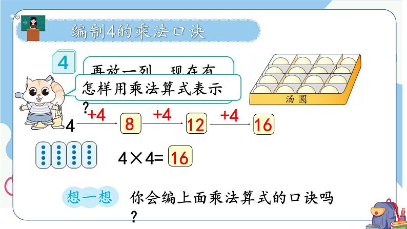 人教版数学2年级上册 4.2   第3课时 4的乘法口诀  PPT课件+教案+导学案07