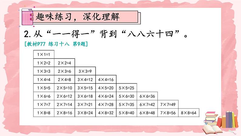 人教版数学2年级上册 6 表内乘法（二）  练习课  PPT课件+教案+导学案06