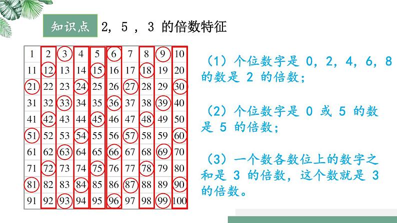 北5数上 整理与复习 第3课时 整理与复习（3）（倍数与因数） PPT课件+教案04