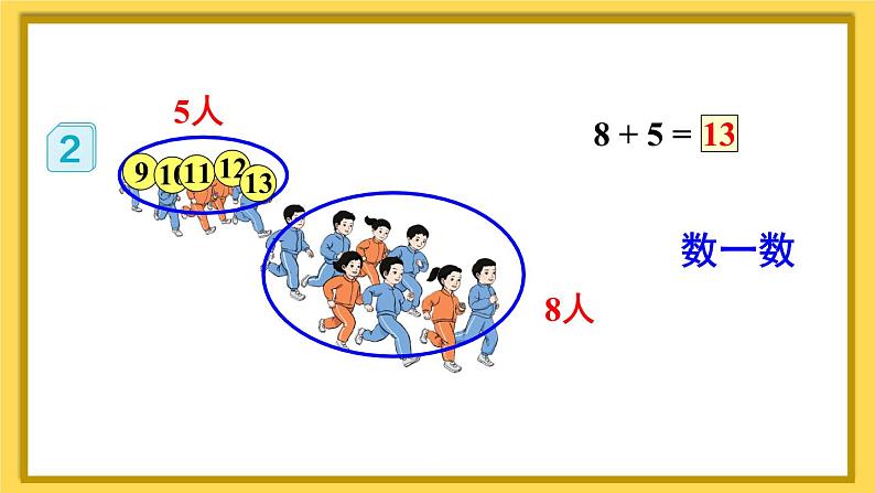 人教版数学1年级上册 8 20以内的进位加法  第2课时 8、7、6加几（1）  PPT课件+教案+导学案06