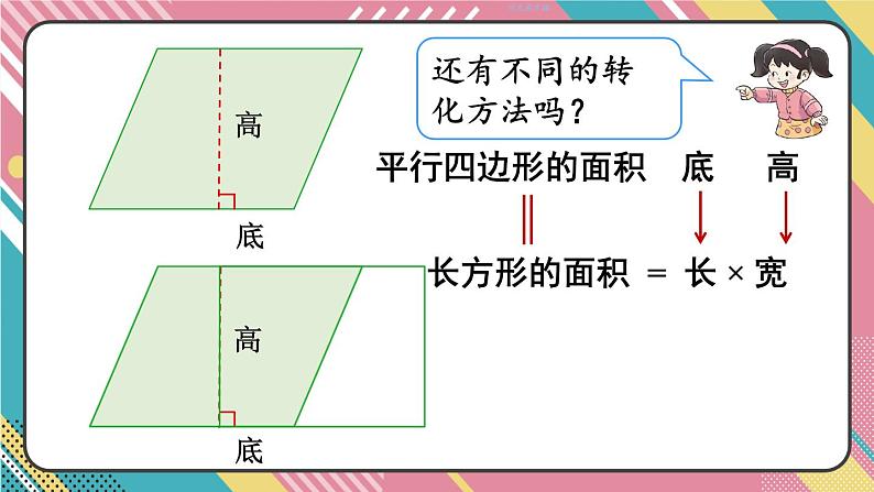 西5数上 五 多边形面积的计算 1.平行四边形的面积 PPT课件08