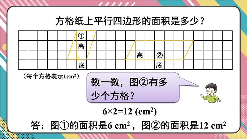 西5数上 五 多边形面积的计算 1.平行四边形的面积 PPT课件06