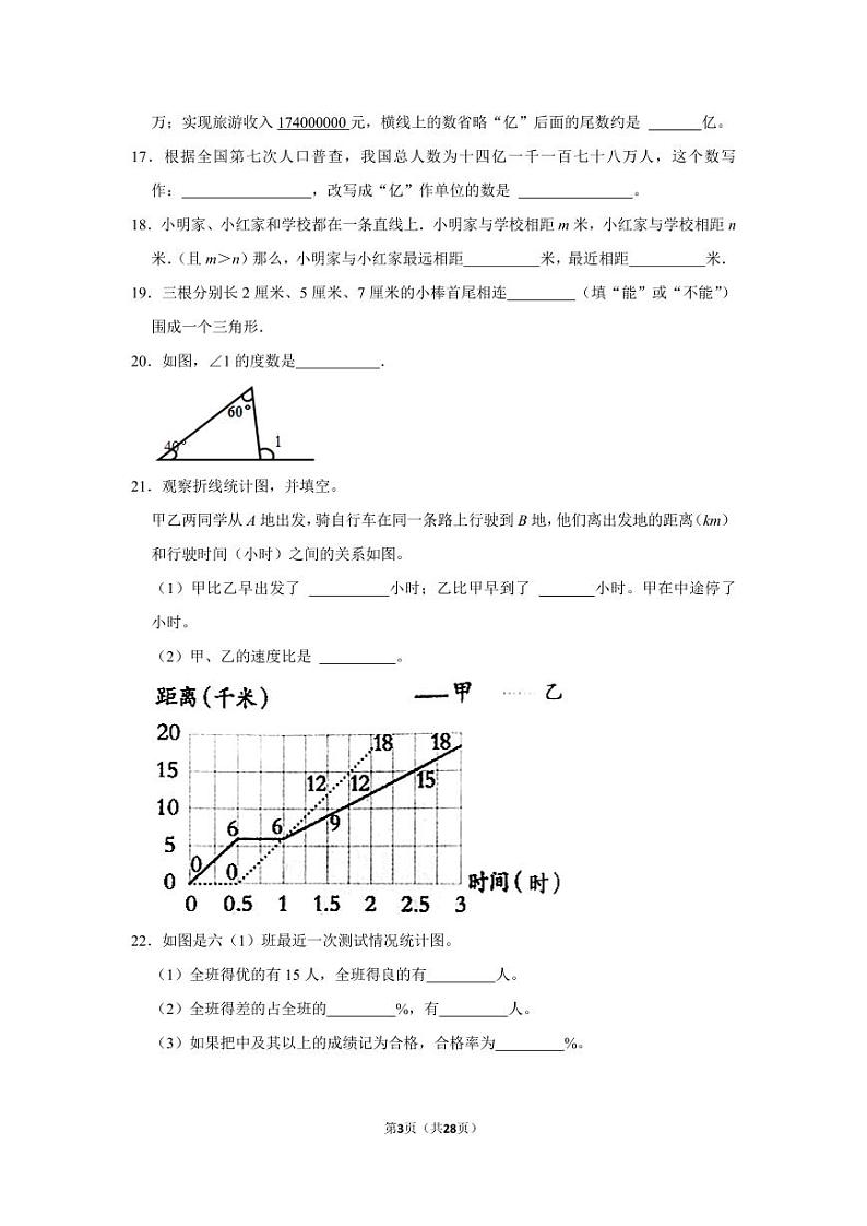 湖北省武汉市2022-2023学年六年级下学期小升初数学真题精选考前押题卷（人教版）03