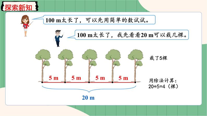 7.1 两端都栽的植树问题（课件+教案）-五年级上册数学人教版05