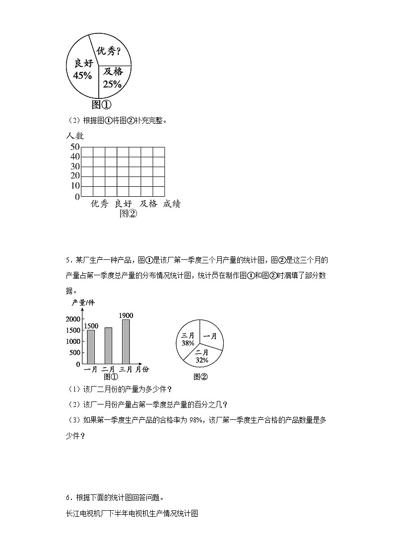人教版数学六年级下册期末复习专题——统计与可能性应用题专项复习（附答案）02