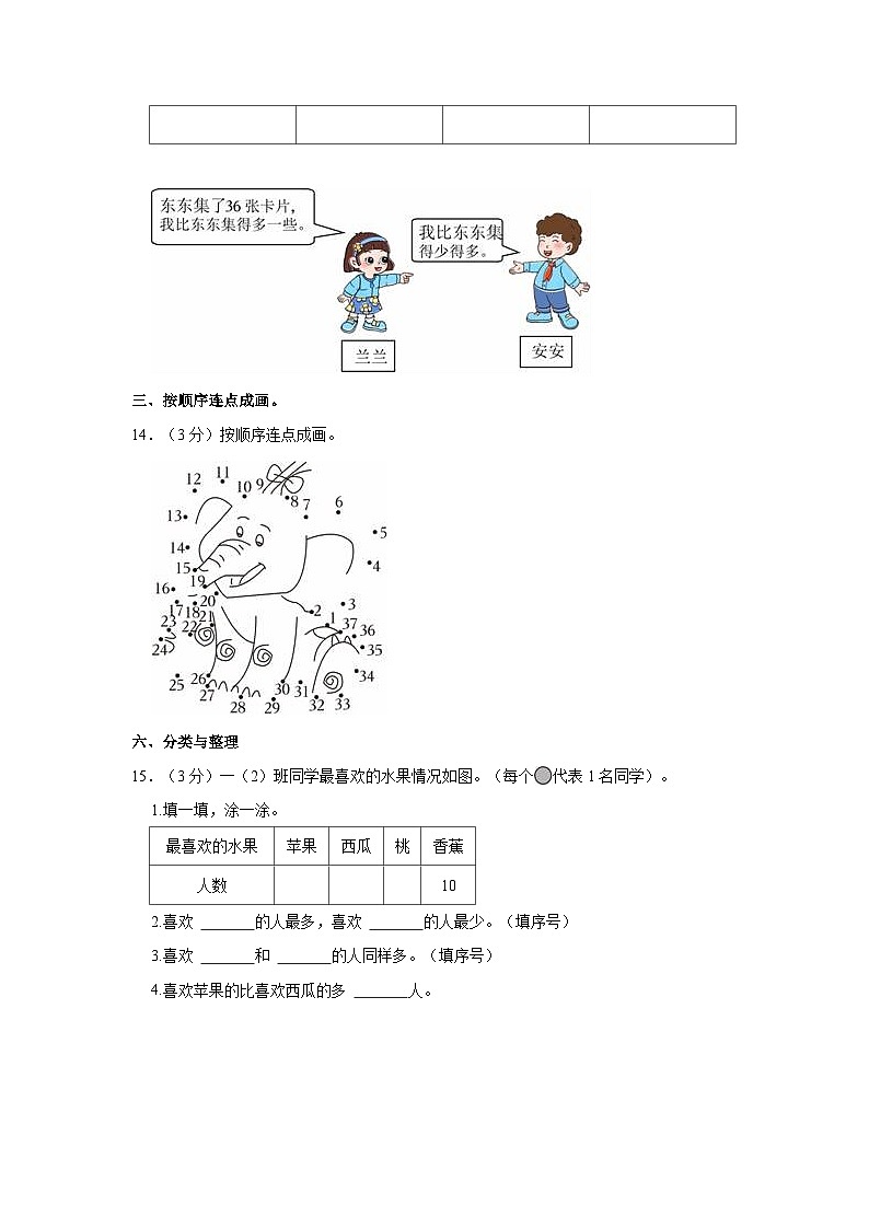 2022-2023学年甘肃省庆阳市宁县新宁镇一年级（下）期中数学试卷第3页
