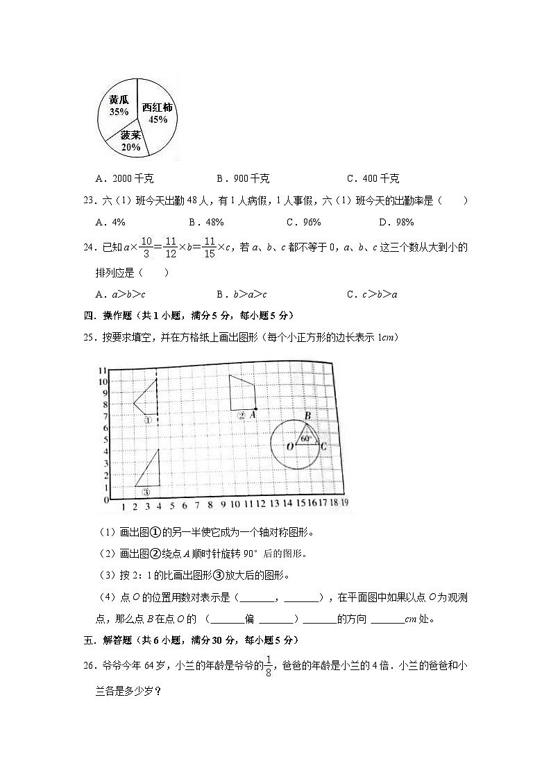 2021年福建省厦门市湖里区小升初数学试卷（含答案及解析）03