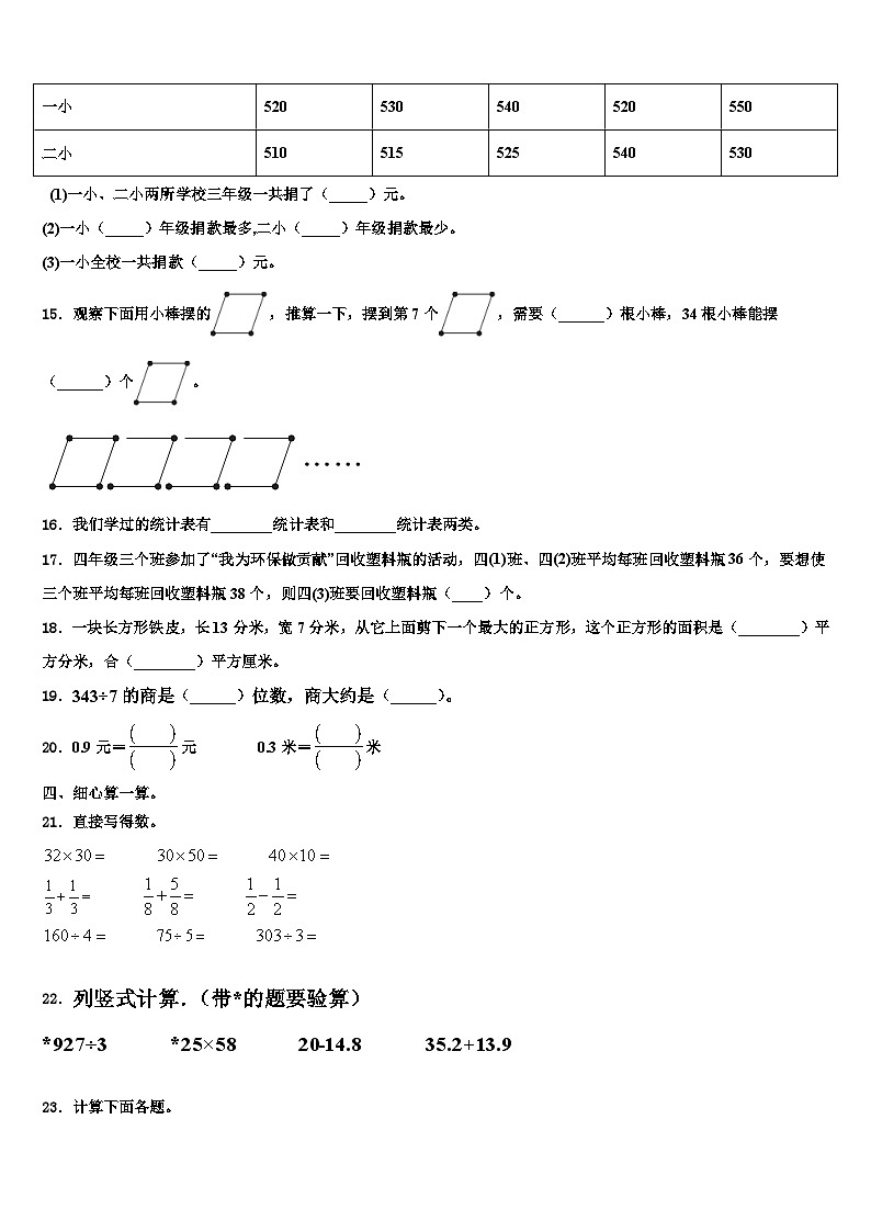 2023届江油市三年级数学第二学期期末调研试题含解析第2页