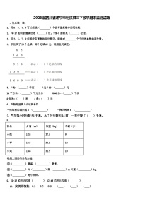 2023届四川省遂宁市射洪县三下数学期末监测试题含解析