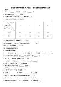 安徽省合肥市巢湖市2023届三下数学期末综合测试模拟试题含解析