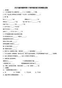 2023届汝阳县检卷三下数学期末复习检测模拟试题含解析