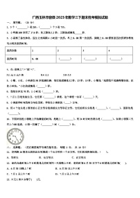 广西玉林市容县2023年数学三下期末统考模拟试题含解析