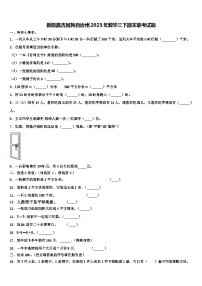 新疆昌吉回族自治州2023年数学三下期末联考试题含解析