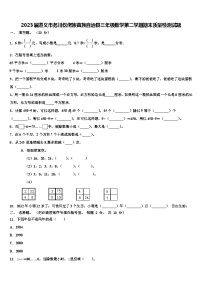 2023届遵义市务川仡佬族苗族自治县三年级数学第二学期期末质量检测试题含解析