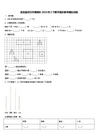 湖北省武汉市黄陂区2023年三下数学期末联考模拟试题含解析