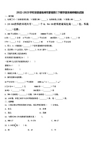 2022-2023学年安徽省亳州市蒙城县三下数学期末调研模拟试题含解析