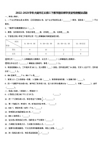 2022-2023学年大同市左云县三下数学期末教学质量检测模拟试题含解析