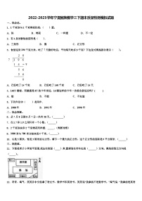 2022-2023学年宁夏回族数学三下期末质量检测模拟试题含解析