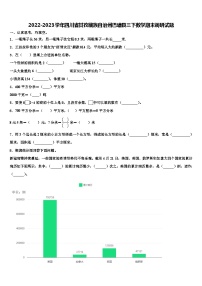 2022-2023学年四川省甘孜藏族自治州巴塘县三下数学期末调研试题含解析