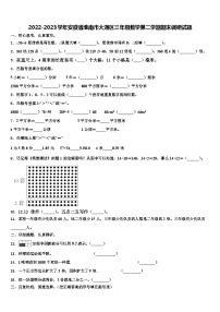 2022-2023学年安徽省淮南市大通区三年级数学第二学期期末调研试题含解析