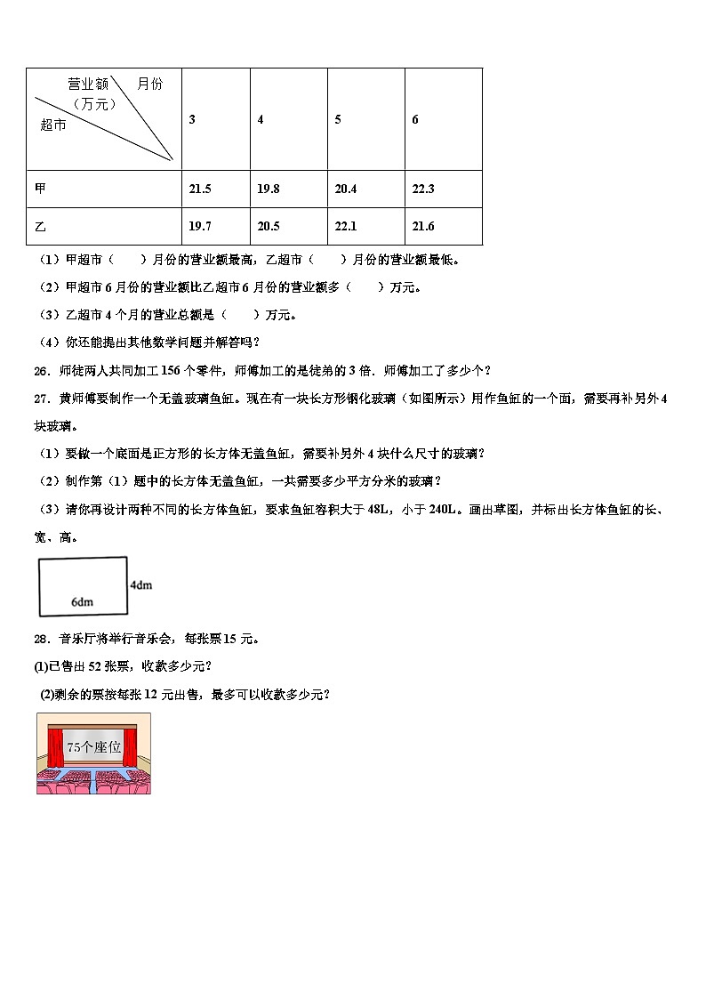 2022-2023学年广安市岳池县数学三下期末联考试题含解析第3页