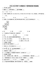 2022-2023学年广元市朝天区三下数学期末复习检测试题含解析