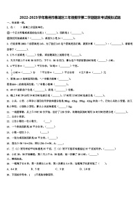 2022-2023学年惠州市惠城区三年级数学第二学期期末考试模拟试题含解析